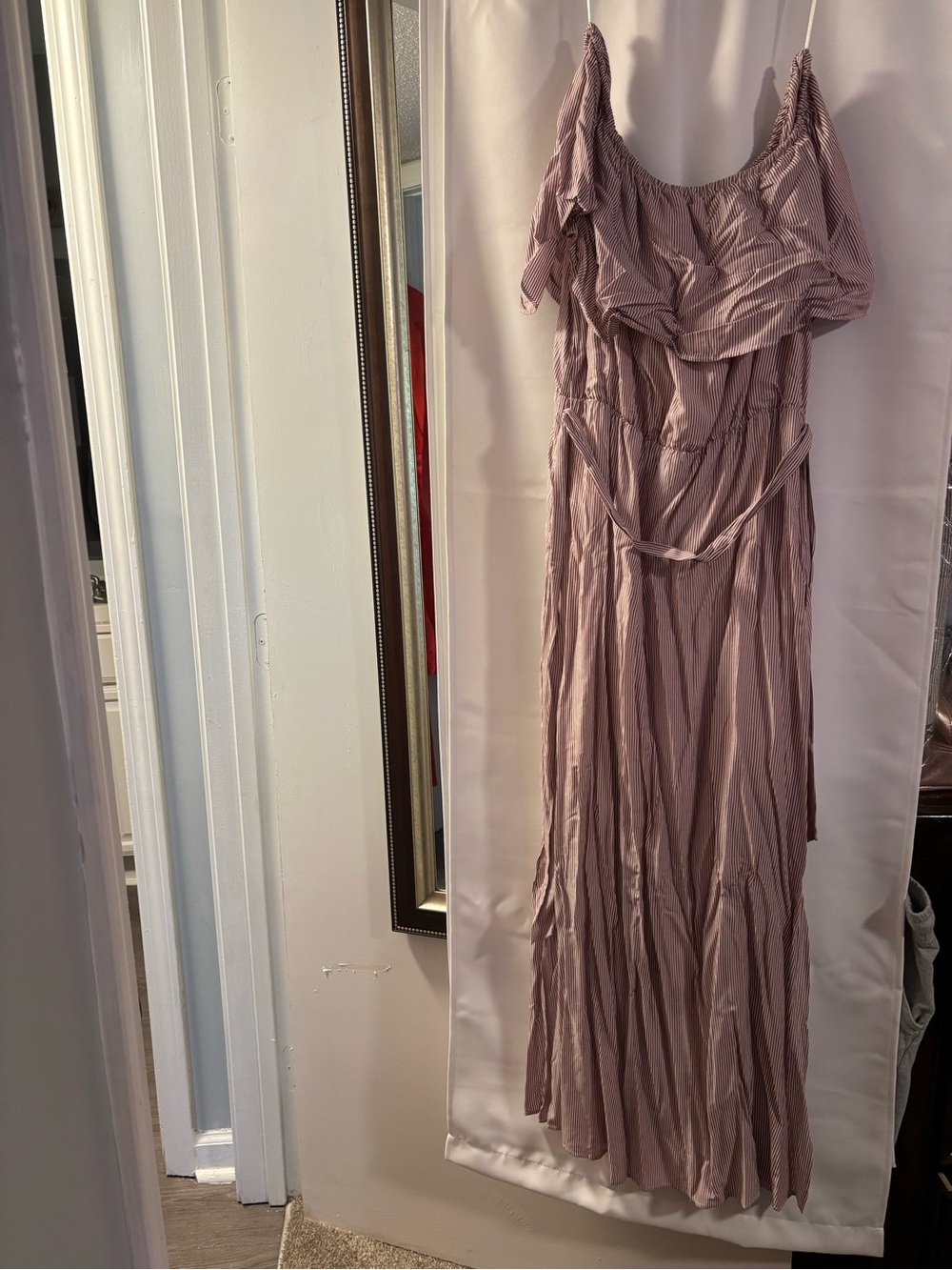 Simply Styled Mauve Pink Ruffle Maxi Dress